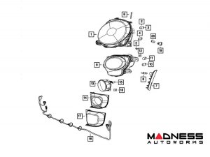 FIAT 500 Side Marker Light - Front - Right - Genuine FIAT